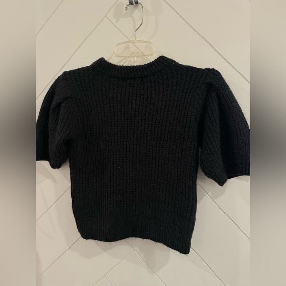 NWT GB Girls Bow Detail Sweater Black/White Size: 8/10 - Picture 4 of 4